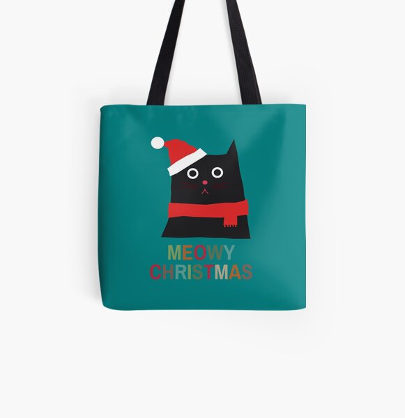 Meowy Christmas All Over Print Tote Bag