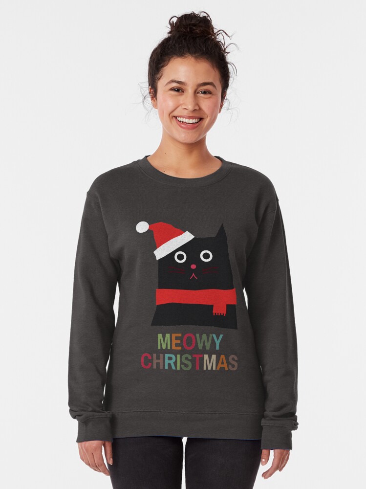Alternate view of Meowy Christmas Pullover Sweatshirt
