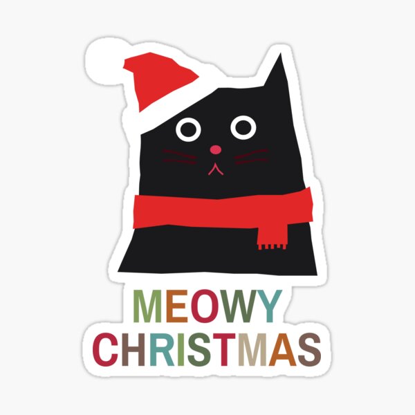 Meowy Christmas Sticker
