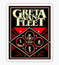 red greta on tour van 2019 fleet mantra Sticker