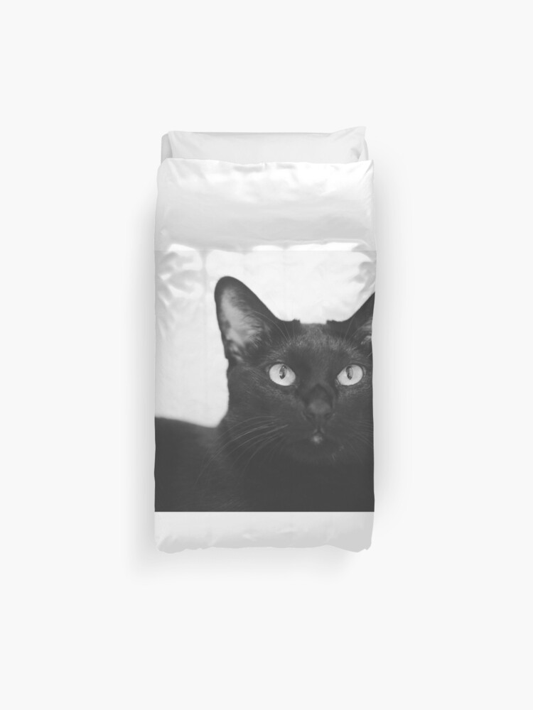 Black And White Cat Duvet Cover By Jrenner Redbubble