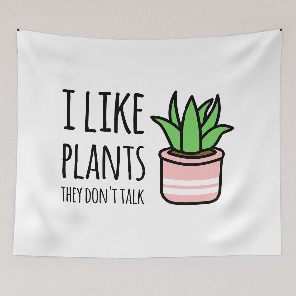 Item preview, i like plants, they don't talk designed and sold by 23saltystreet.