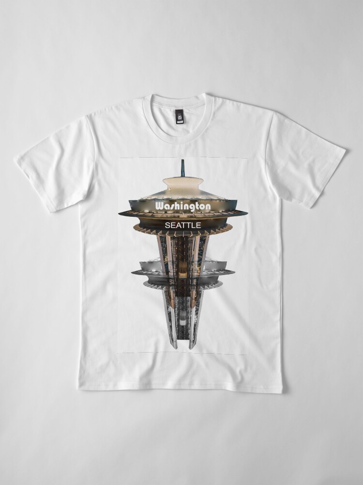 Alternate view of Seattle Sky Tower Double Premium T-Shirt