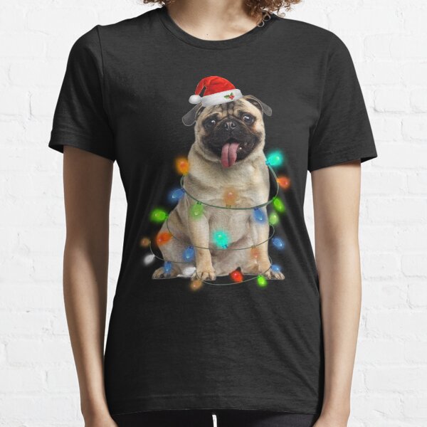 Pug light Christmas - Funny Ugly Essential T-Shirt