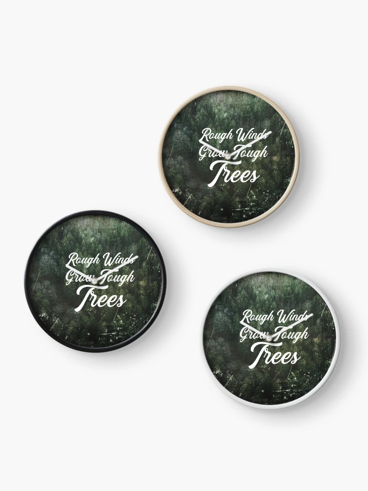 Thumbnail 3 of 4, Clock, Rough Winds Grow Tall Trees - RaptureMerch designed and sold by RaptureTees.