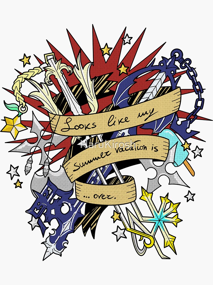 "Roxas - Kingdom Hearts" Sticker by HaruKirosh | Redbubble