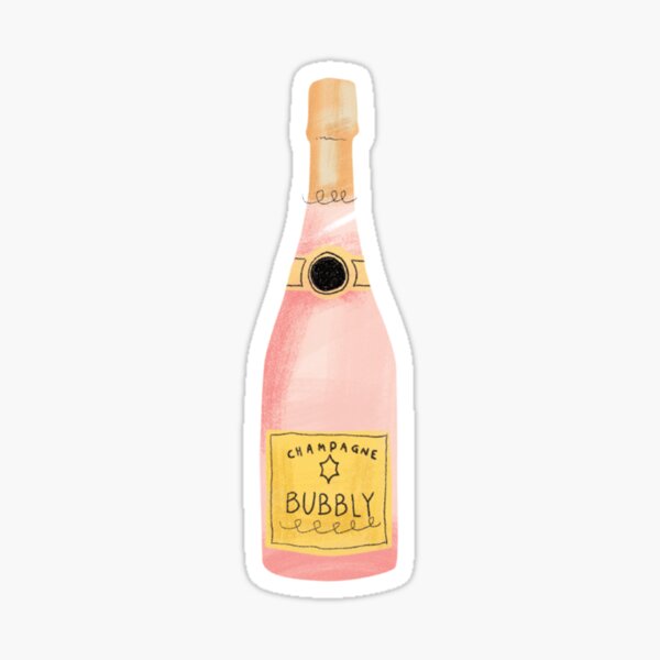 Pink Champagne Sticker Sticker