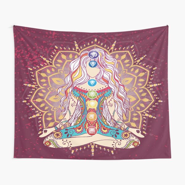 Seven Chakra Tapestry - Bohemian Mandala Yoga Meditation Wall