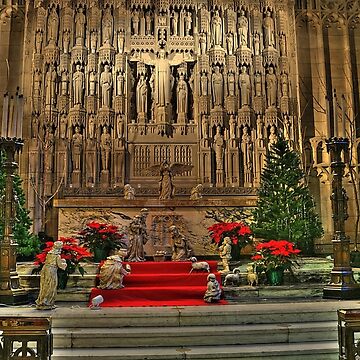 Artwork thumbnail, Trinity Cathedral at Christmas time. by ROBERT NIEDERRITER