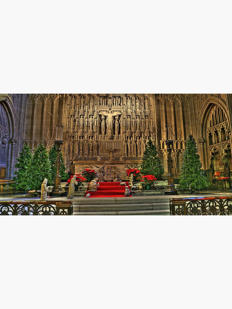 Thumbnail 3 of 3, Sticker, Trinity Cathedral at Christmas time. designed and sold by Scooterbob.