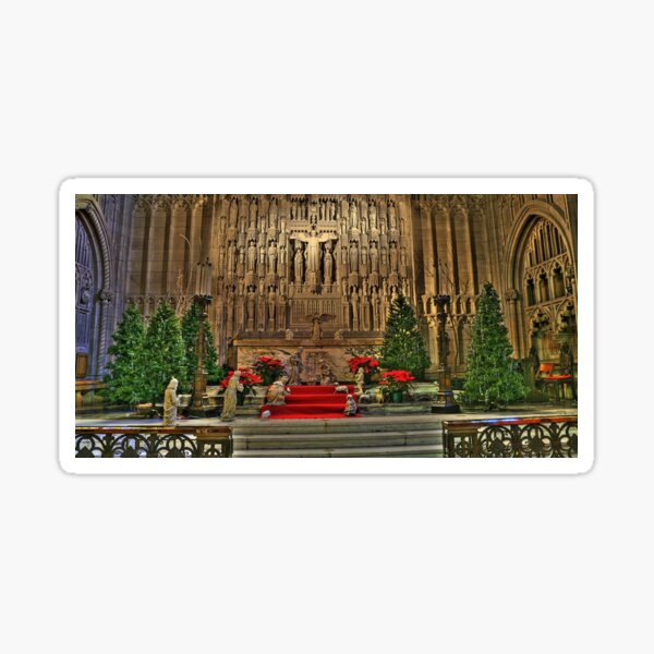 Trinity Cathedral at Christmas time. Sticker