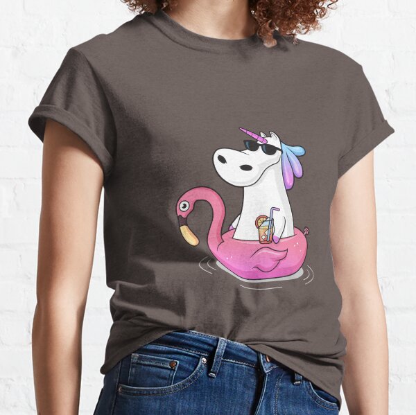 Flamingo Unicorn T Shirts Redbubble - party unicorn floatie roblox code
