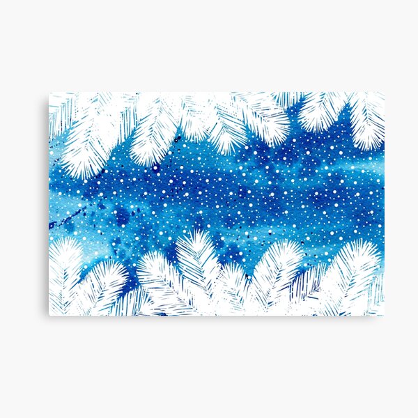 Winter watercolour painting Canvas Print