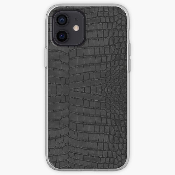 Black Crocodile Skin iPhone Soft Case