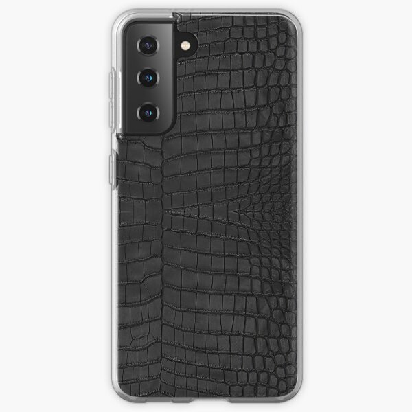 Black Crocodile Skin Samsung Galaxy Soft Case