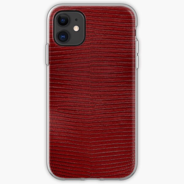Red Lizard Leather Skin iPhone Soft Case