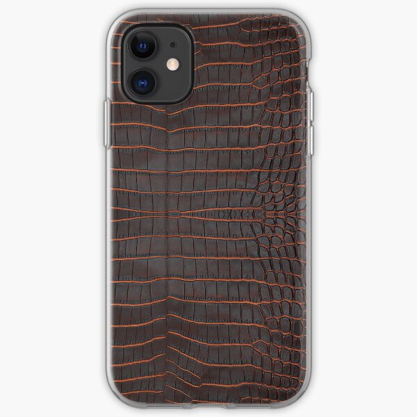 Chestnut Nile Crocodile Skin iPhone Soft Case