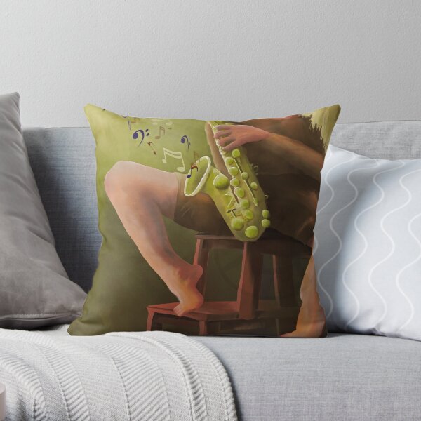 Joys of the Saxophone Throw Pillow
