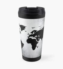 World Map Metal Thermobecher