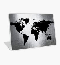 World Map Metal Laptop Skin