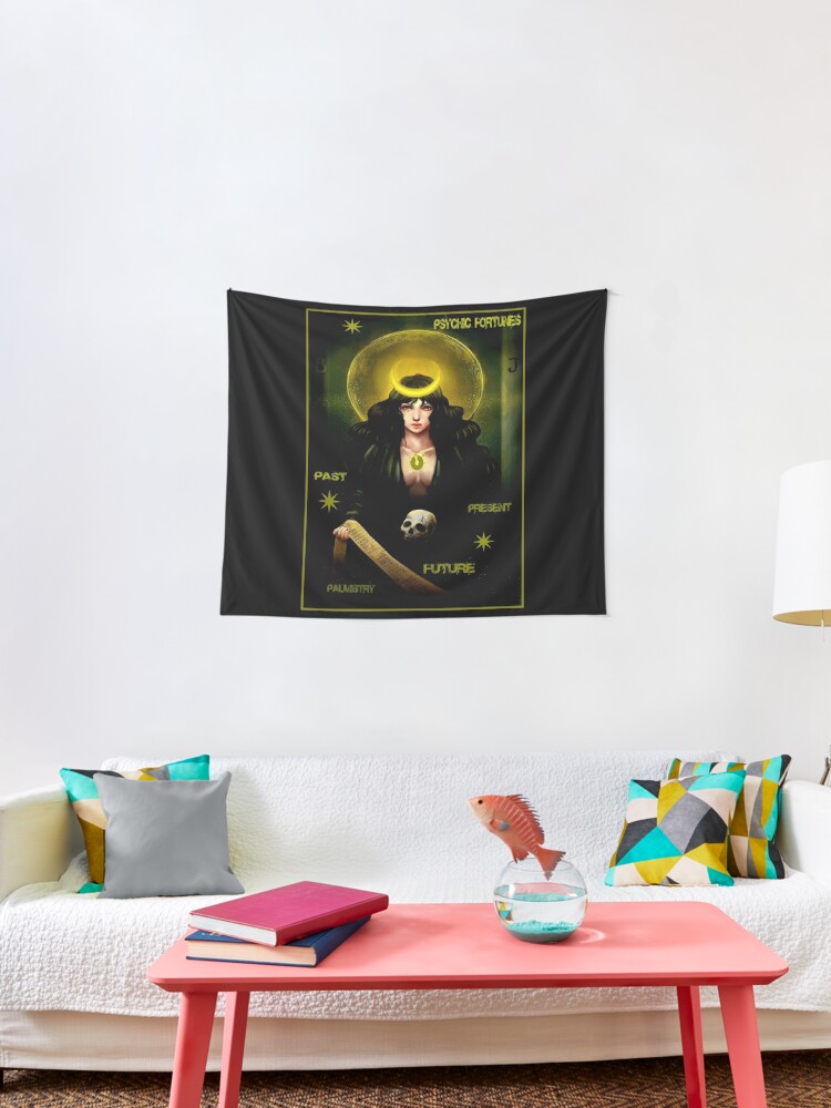 Psychic Fortunes Vintage Fortune Teller Print Wall Tapestry