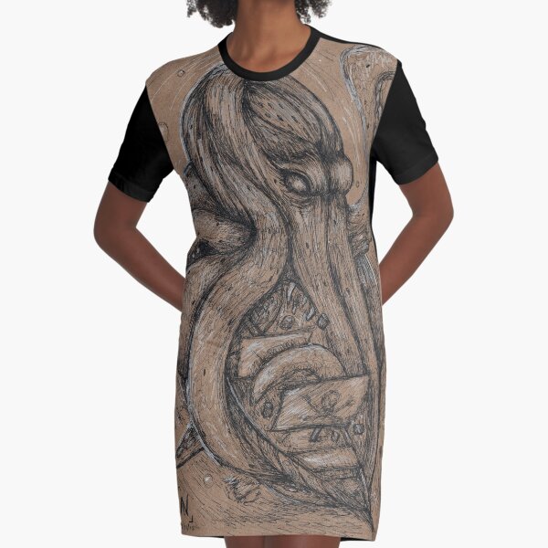 The Kraken Graphic T-Shirt Dress