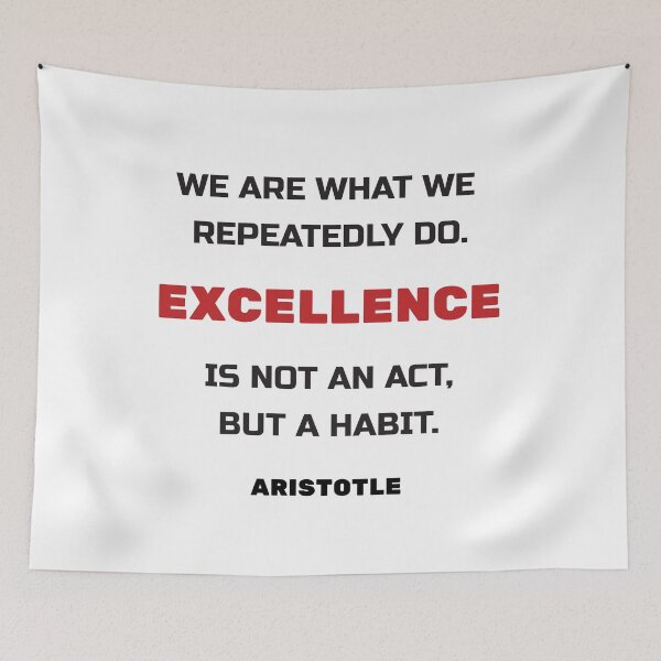 Item preview, Excellence is not an act but a habit - Aristotle Greek philosophy quote designed and sold by Inspirationmotivation.