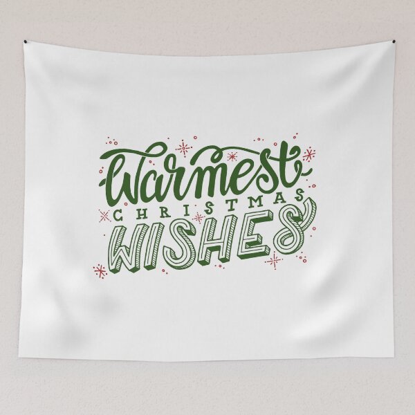 Item preview, Warm Christmas Wishes Lettering - Green designed and sold by Ruby The Illustrator.