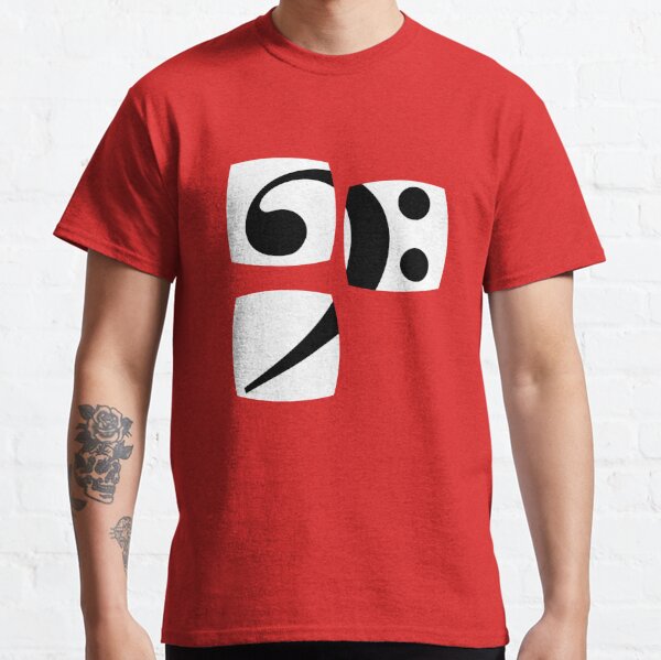 Bass clef for bassist and bassist Classic T-Shirt