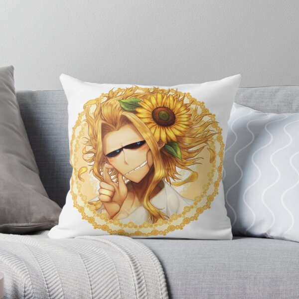 Toshinori Flower Throw Pillow