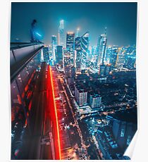 Nightscape Neon Poster
