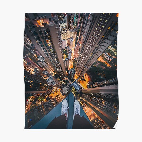 Paysage nocturne la baisse Poster