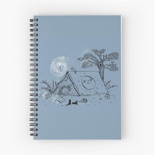 Item preview, Camping in nature ink illustration designed and sold by HeidiBurton.