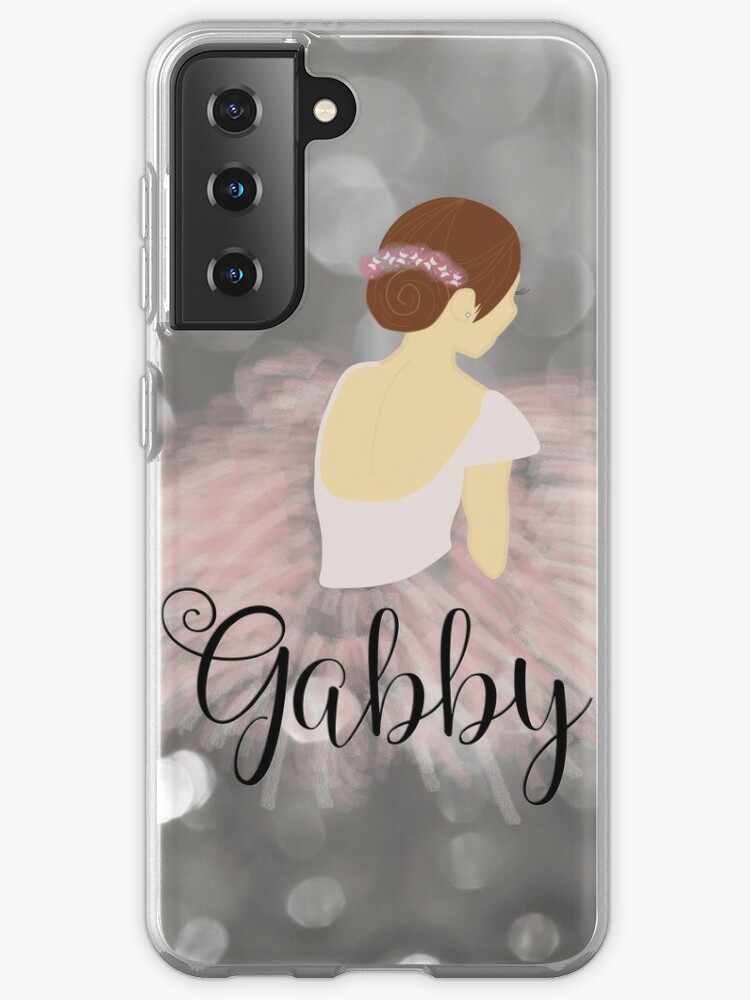 Brunette Ballerina Girl Dancer Personalized Name Gabby Case Skin For Samsung Galaxy By Umeimages Redbubble