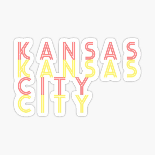 Kansas City stacked gold and red Sticker