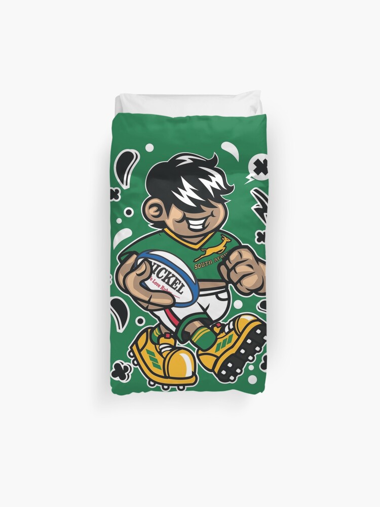 South African Rugby Player Funny Cartoon Character T Shirt Sport
