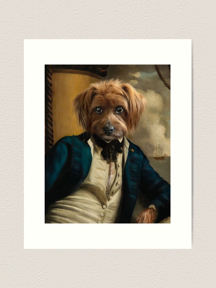 Alternate view of Dog Portrait - Franklin Art Print