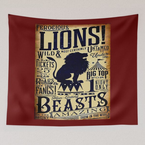 Item preview, CIRCUS BIG TOP : Vintage 1932 Lion Advertising Print designed and sold by posterbobs.