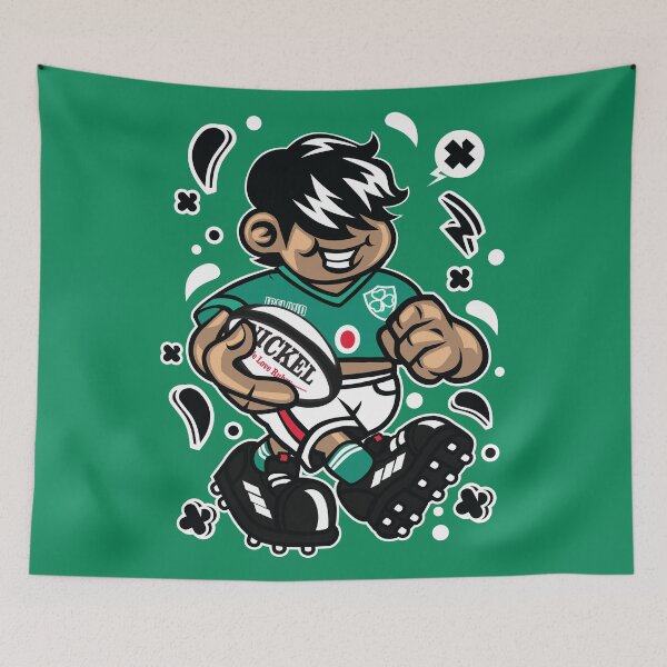 Item preview, Ireland Rugby t-shirt - funny Irish cartoon character  playing for fun! designed and sold by Nickelparis.