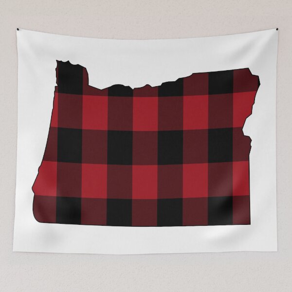 Item preview, Oregon Dressed in Red Plaid designed and sold by Sun Dog Montana.