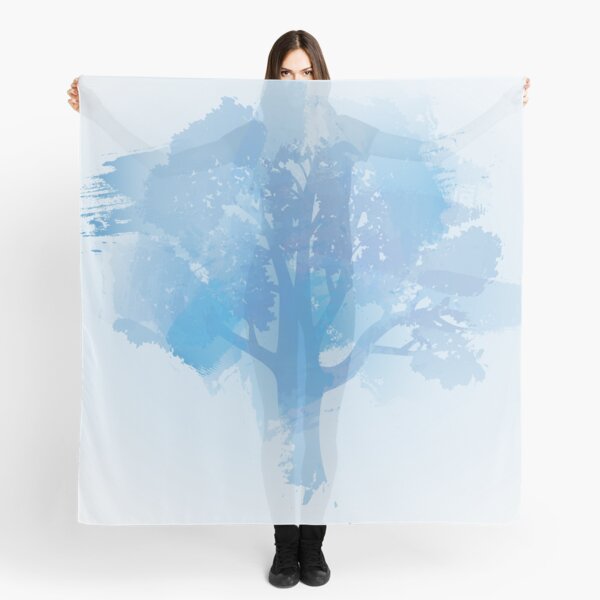 Canopy Rainfall - Watercolour Scarf