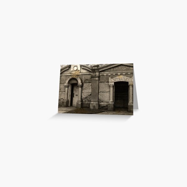 Mausoleums in Harleigh Cemetery in Camden New Jersey Greeting Card
