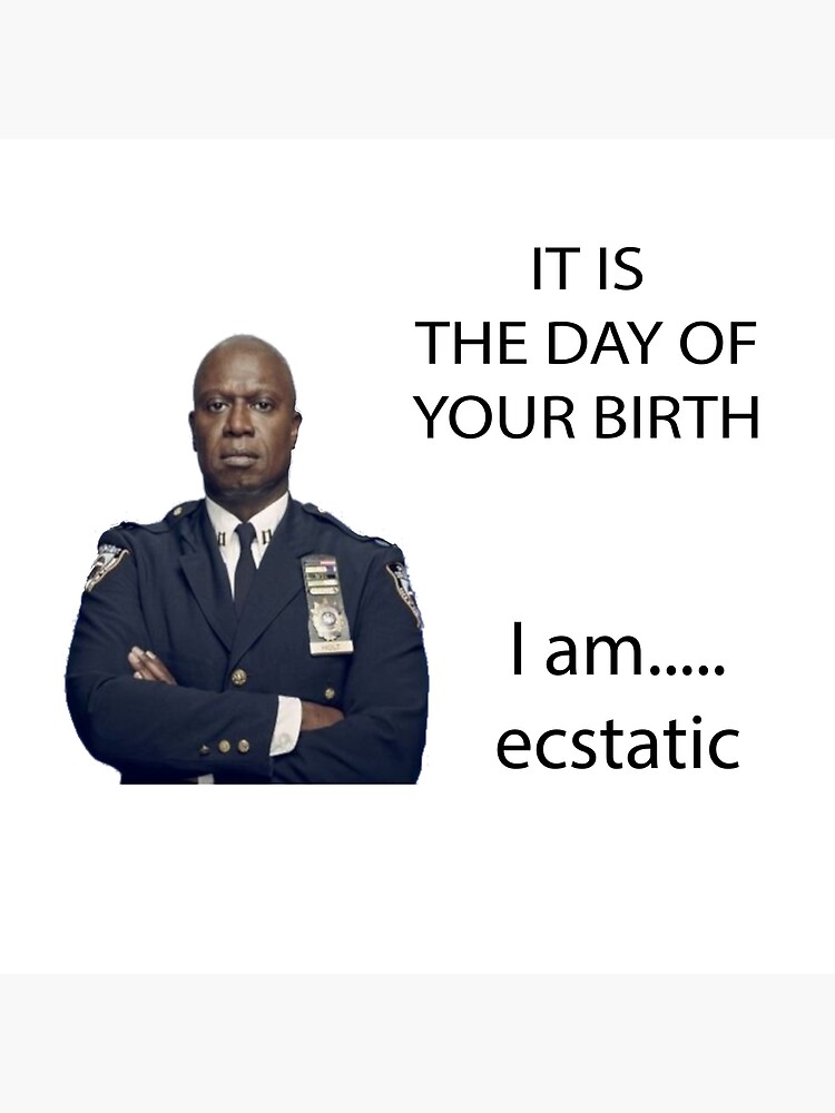 Captain Holt Birthday Card Brooklyn 99 B99 Funny Greeting Card Raymond Holt