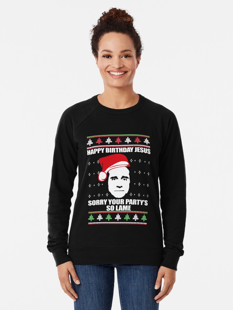 Happy birthday jesus sweater the office cheap