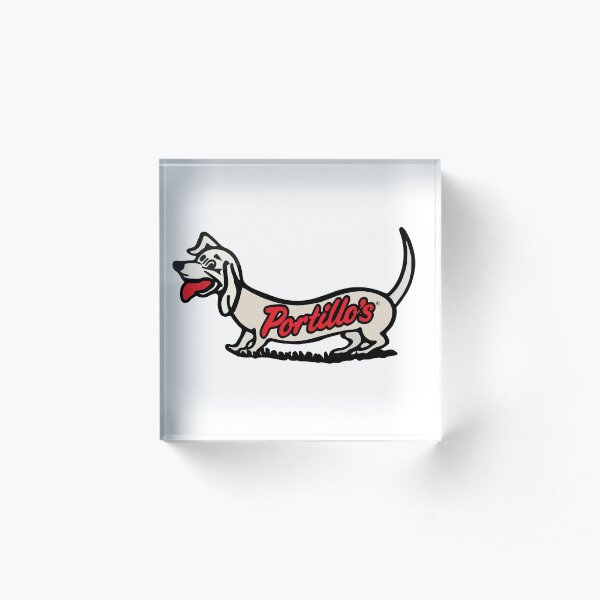 Portillo's Hot Dog Acrylic Block