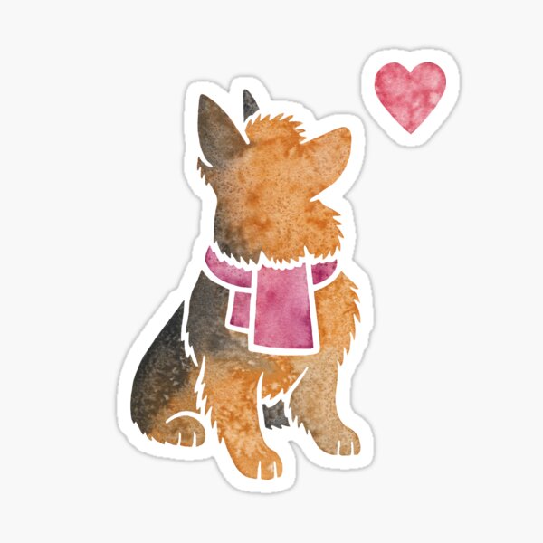 Item preview, Watercolour Australian Terrier designed and sold by animalartbyjess.