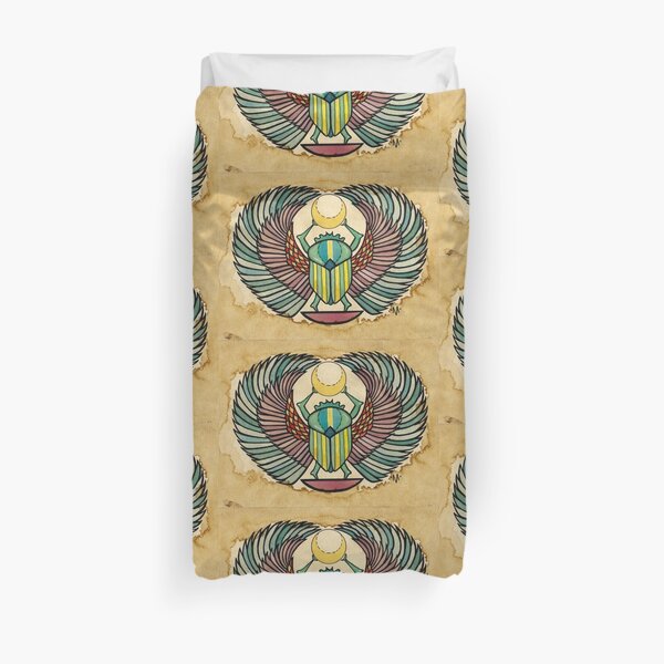 Winged Scarab Duvet Cover