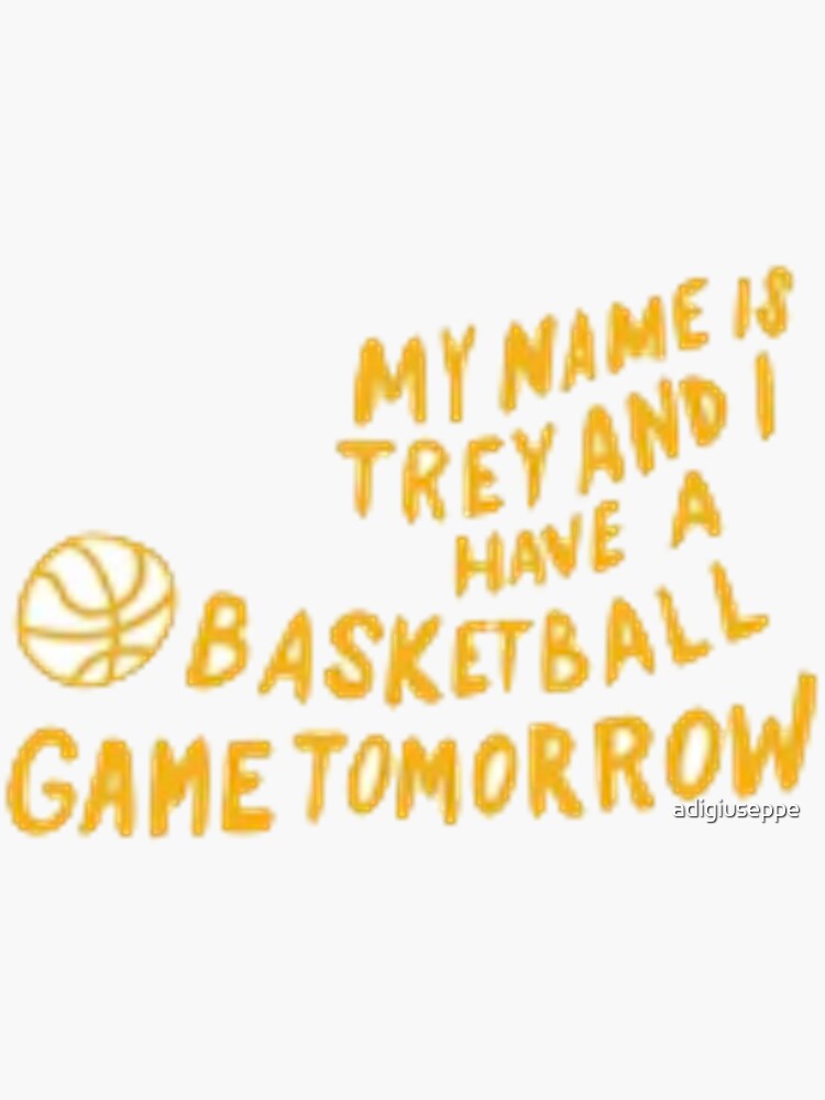 "Basketball Game tomorrow" Sticker by adigiuseppe Redbubble