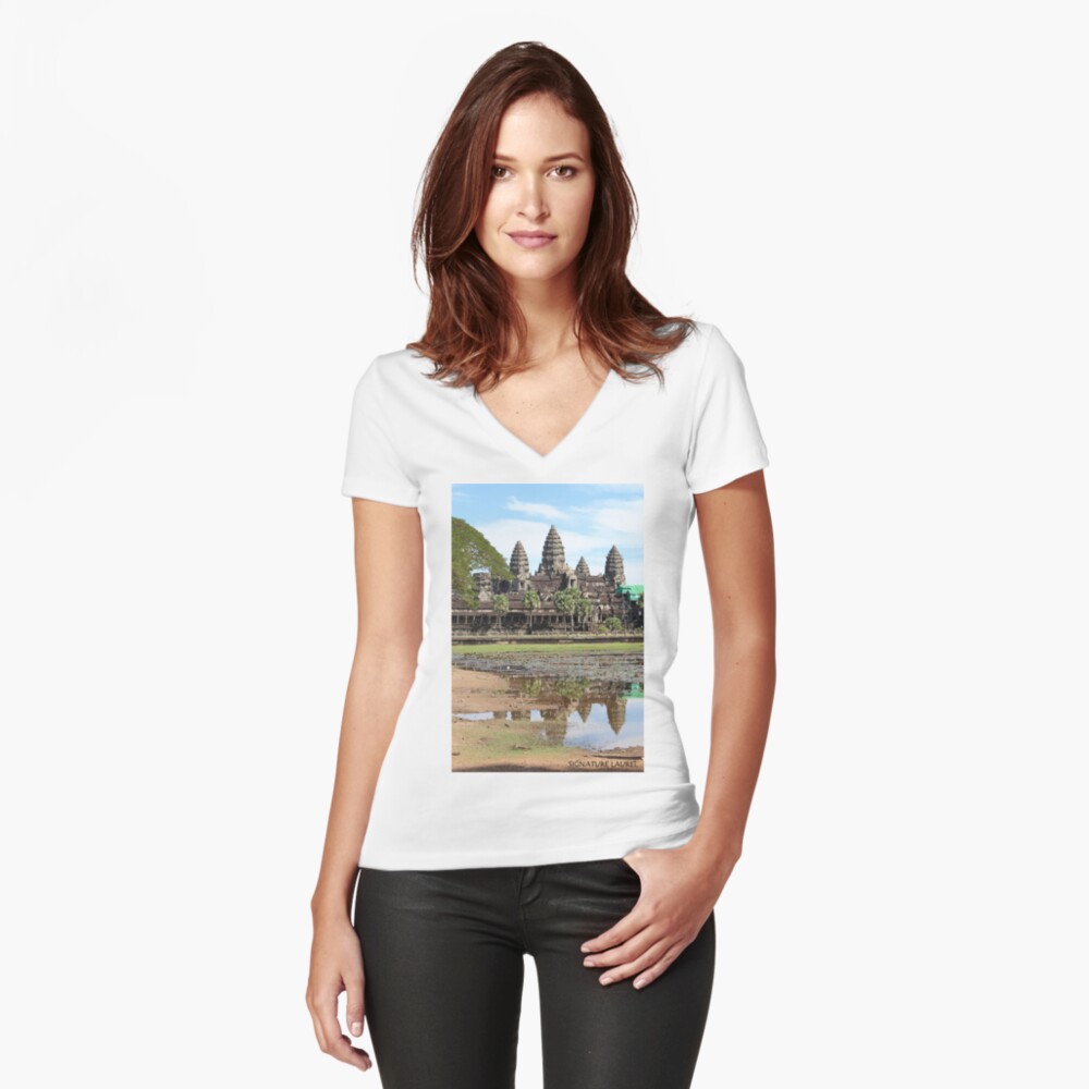 Item preview, Fitted V-Neck T-Shirt designed and sold by signaturelaurel.