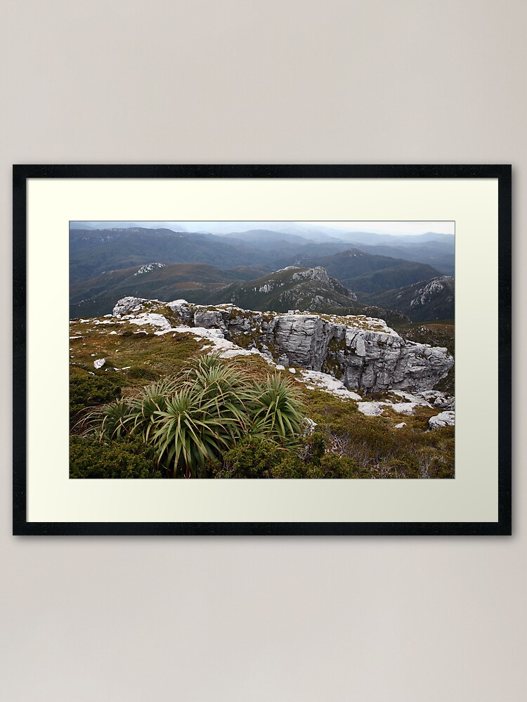 Alternate view of View from Frenchmans Cap, Franklin-Gordon Wild Rivers National Park, Tasmania Framed Art Print